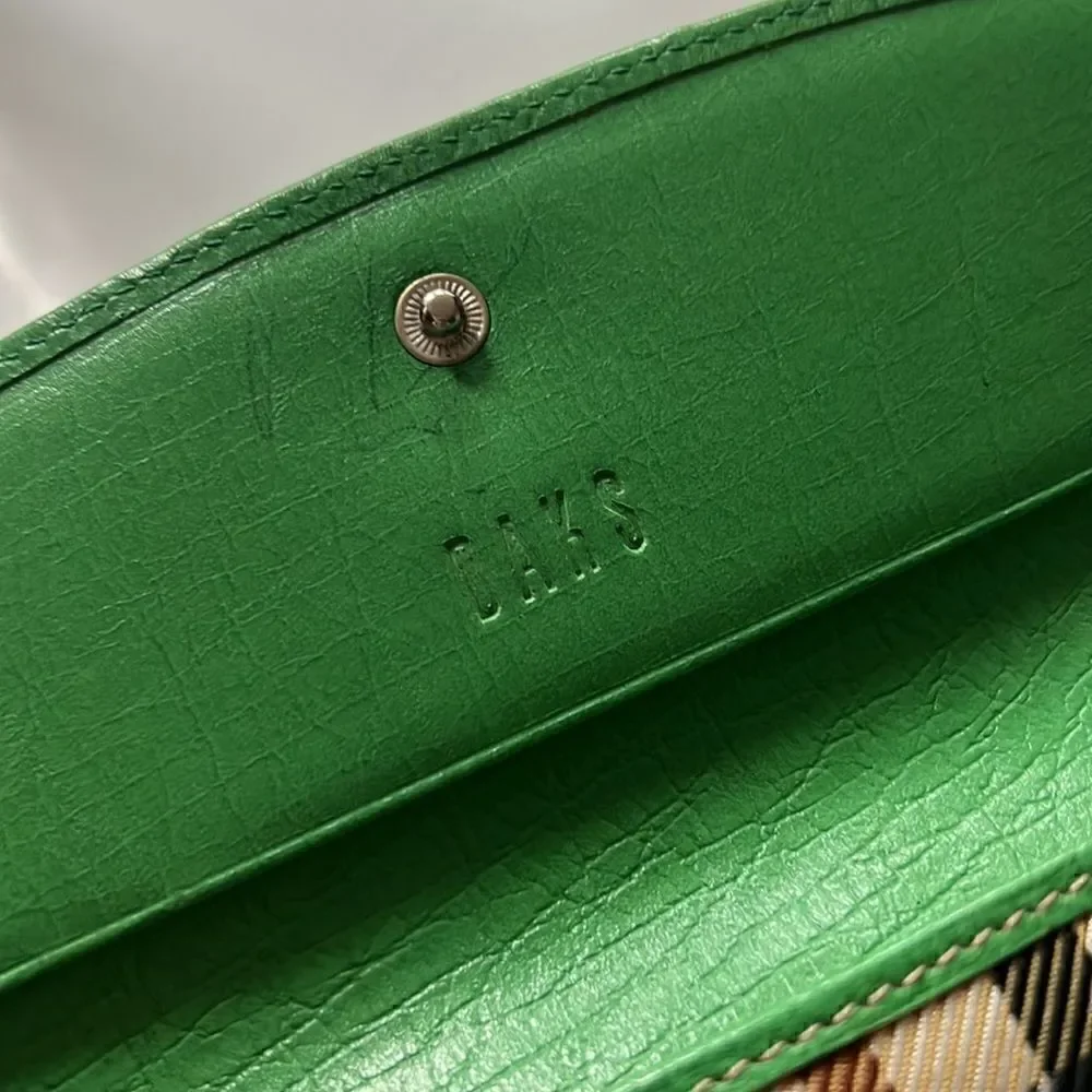 Daks Plaid Green long Wallet